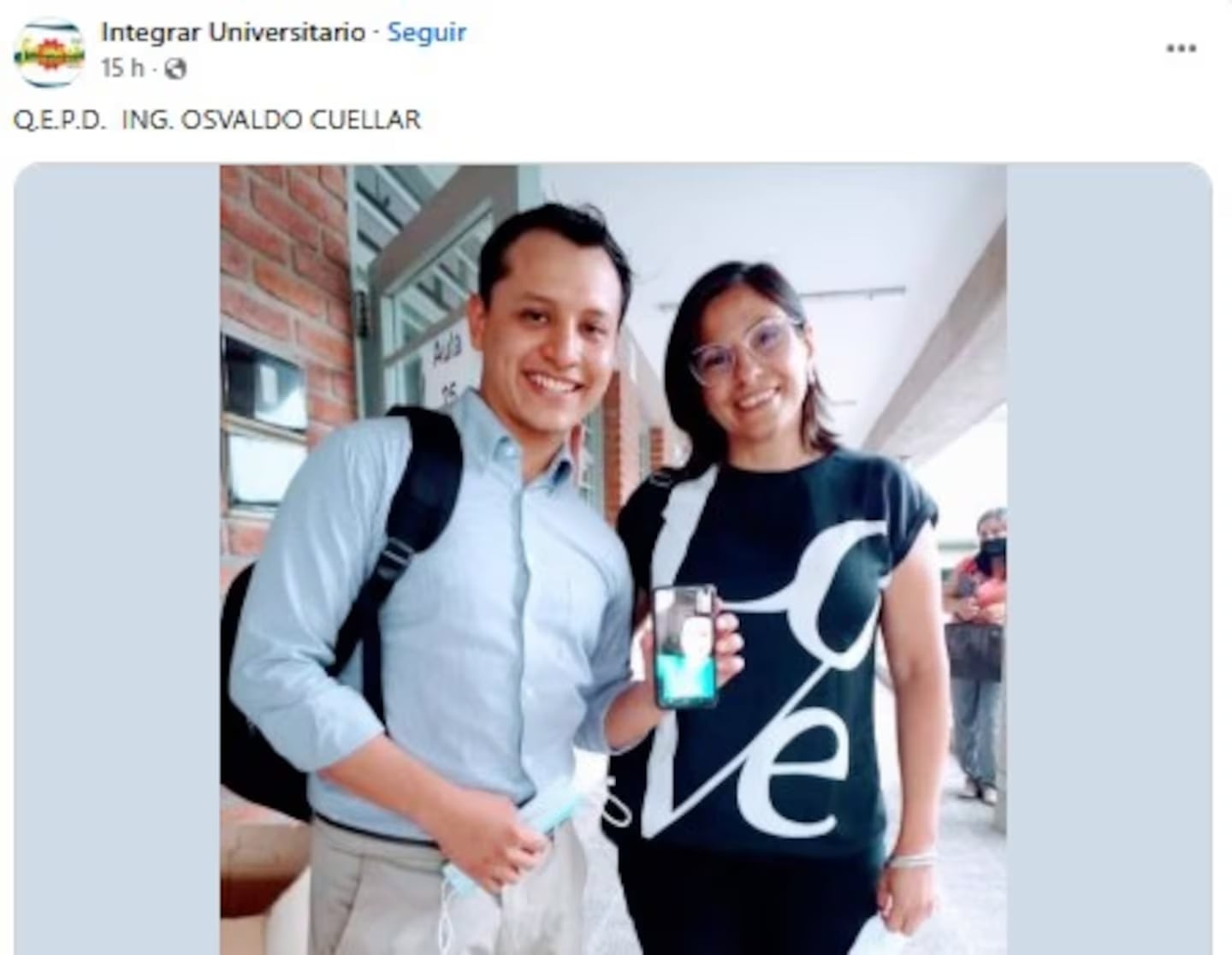 La despedida de los compañeros del ingeniero asesinado