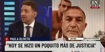 Luis Juez, y un blooper en televisión
