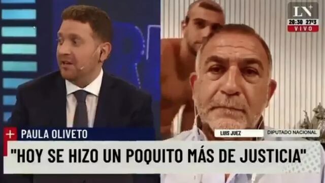 Luis Juez, y un blooper en televisión