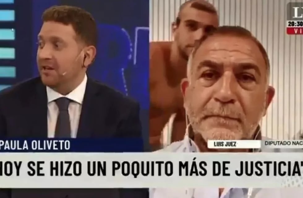 Luis Juez, y un blooper en televisión
