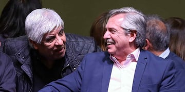 Hugo Moyano y Alberto Fernández. (Prensa Frente de Todos)