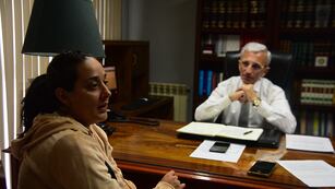 Agustina, la esposa del hombre que falleció en una estación de servicio. (Pedro Castillo / La Voz)