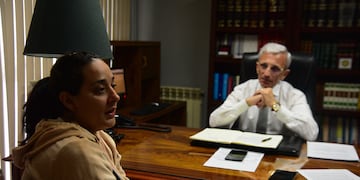 Agustina, la esposa del hombre que falleció en una estación de servicio. (Pedro Castillo / La Voz)