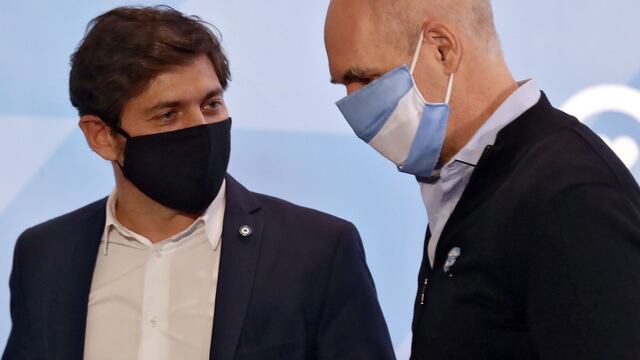 Axel Kiciloff y Horacio Rodríguez Larreta (Foto: Télam)