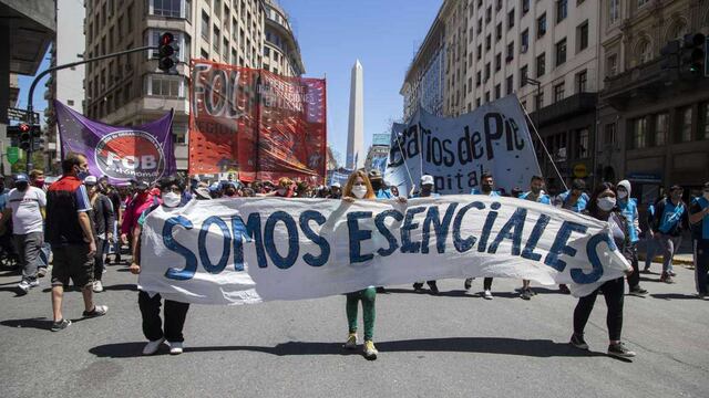 Organizaciones sociales en reclamo por la vacuna. (Foto: TN)