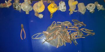 El delincuente había robado casi una decena de reguladores de gas.