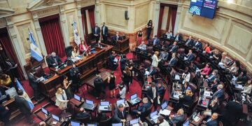 Cristina Fernández de Kirchner en el Senado de la nación .
Foto Federico Lopez Claro