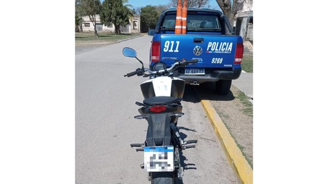 La moto que había sido robada