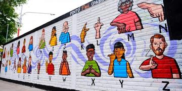 Mural inclusivo en Rivadavia, Mendoza