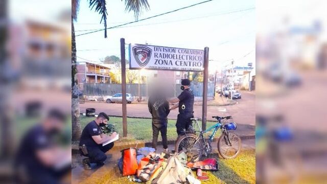 Terminó detenido tras sustraerle las pertenencias a un cicloturista en Oberá-