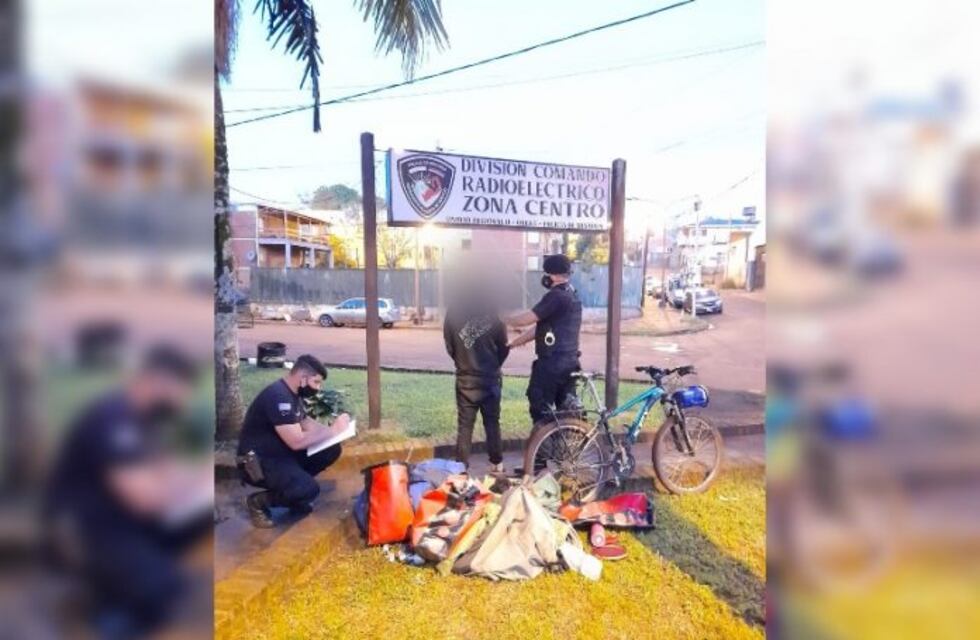 Terminó detenido tras sustraerle las pertenencias a un cicloturista en Oberá