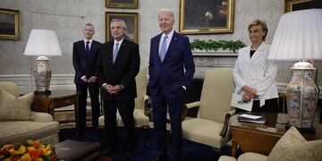 Alberto Fernández fue recibido por Joe Biden en el Salón Oval de La Casa Blanca.