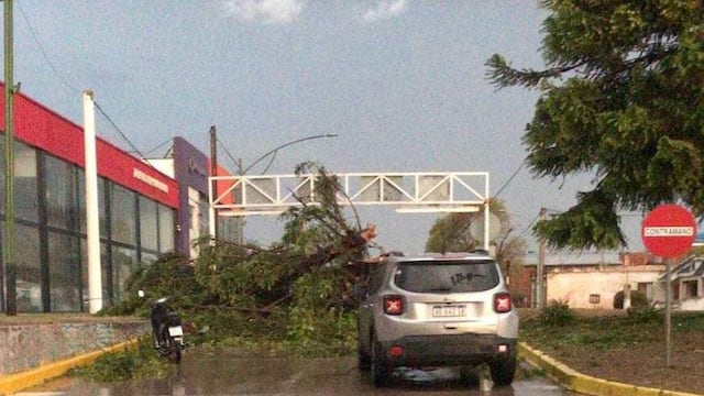 Los destrozos en Río Primero por el fuerte temporal (Gentileza Diario del Pueblo).