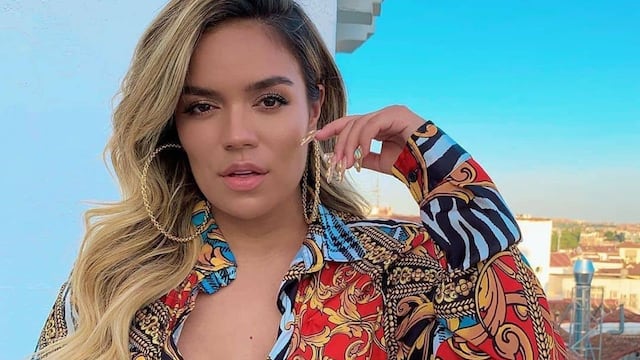 La colombiana sorprendió con un conjunto de lycra negro