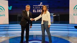 Debate de los vicepresidentes. Agustín Rossi y Victoria Villarruel cara a cara en A Dos Voces (Clarín)
