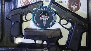 Las pistolas fueron secuestradas durante un operativo del Comando Radioeléctrico.