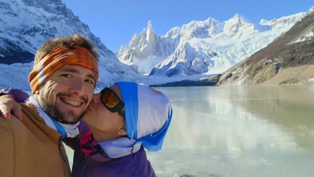 Una historia de amor con altura: Fiorella declaró su amor a Lorenzo al pie del Aconcagua.