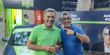 Mario Vadillo y Marcelo Romano llegaron al búnker del Partido Verde.