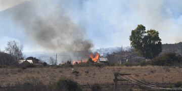 Córdoba. Incendio en la zona del basural de La Cumbre.