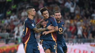 Paulo Dybala terminó con molestias en el último duelo de la Roma.(Prensa Roma)