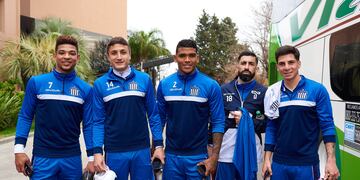 Valoyes, Tenaglia, Rafa Pérez, Santos y Mac Allister. A menos de una semana del debut con Newell's (Prensa Talleres).