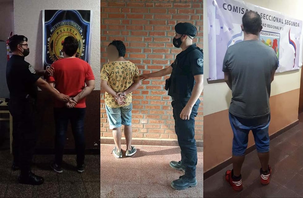 Tres hombres detenidos por violencia de género en Posadas