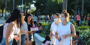 Entre el domingo y el lunes se llevó a cabo el festival cultural "Juntas de Pie" por el Día de la Mujer. (@generosantafe)