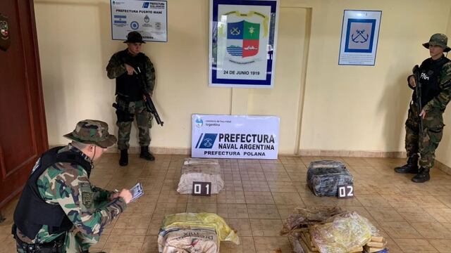 Millonario cargamento de marihuana fue hallado en Colonia Polana.