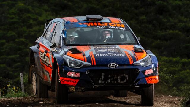 Santiago Baldo y Zacarías García, en acción en el cierre del Rally Argentino. (Rally Argentino)
