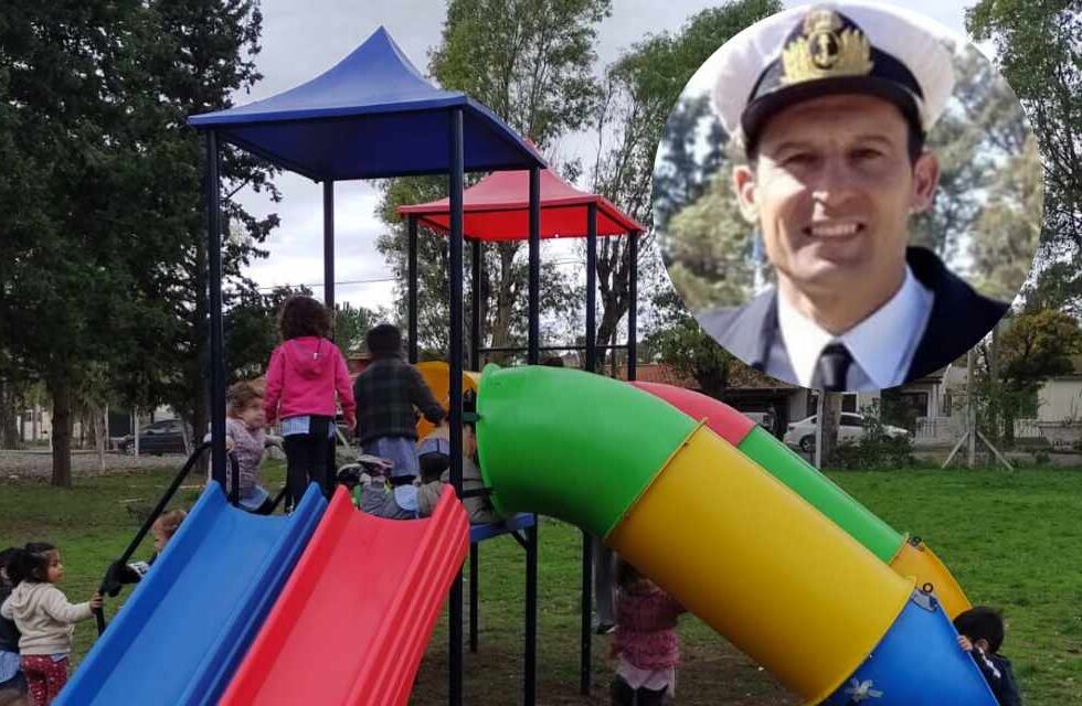 Obras en el panteón naval y jardín maternal de la Base Naval Puerto Belgrano