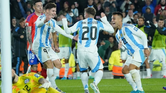 Golazo de la Selección Argentina a través de un gesto técnico de Lautaro Martínez y definición de Mac Allister. / Gentileza.