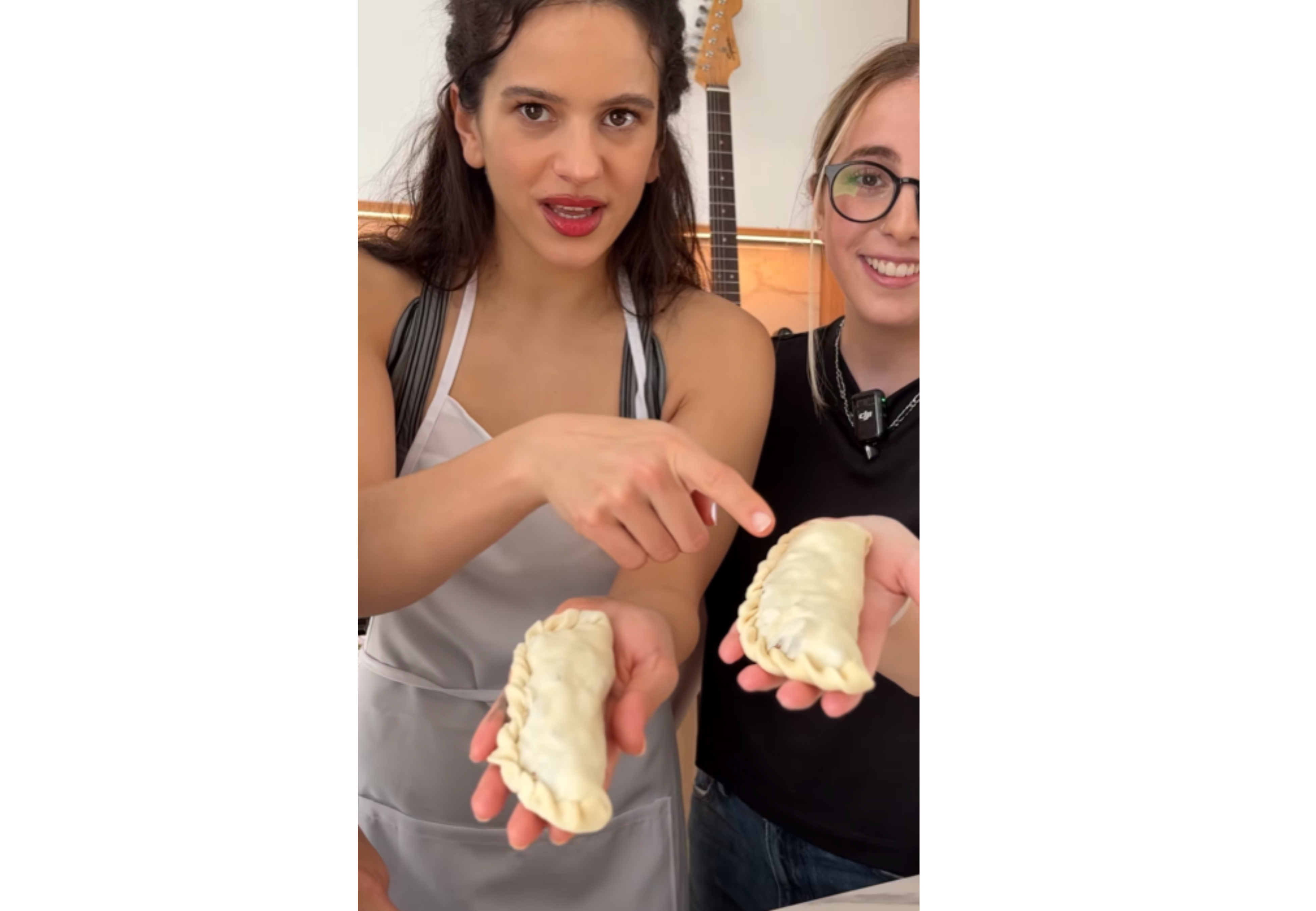 La cantante hizo el repulgue.