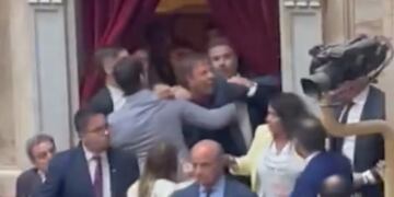 Escándalo en Diputados. (Captura de video)
