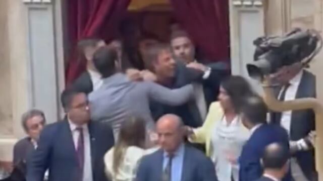 Escándalo en Diputados. (Captura de video)