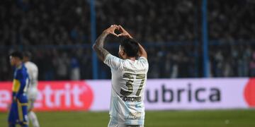 Mateo Coronel anotó el 1-0 de Atlético Tucumán ante Boca. La T espera a los tucumanos y después, va a la Bombonera (Prensa Atlético Tucumán).