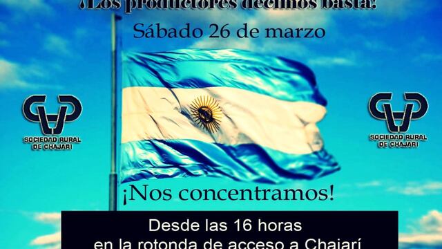 El campo marchará este sábado en Chajarí