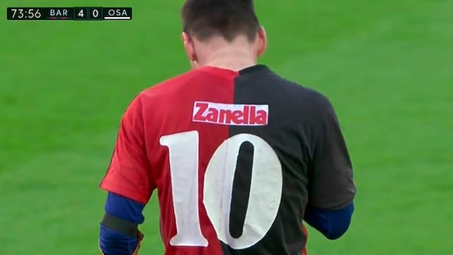 Messi homenajeó a Maradona tras hacer un golazo para el Barcelona.