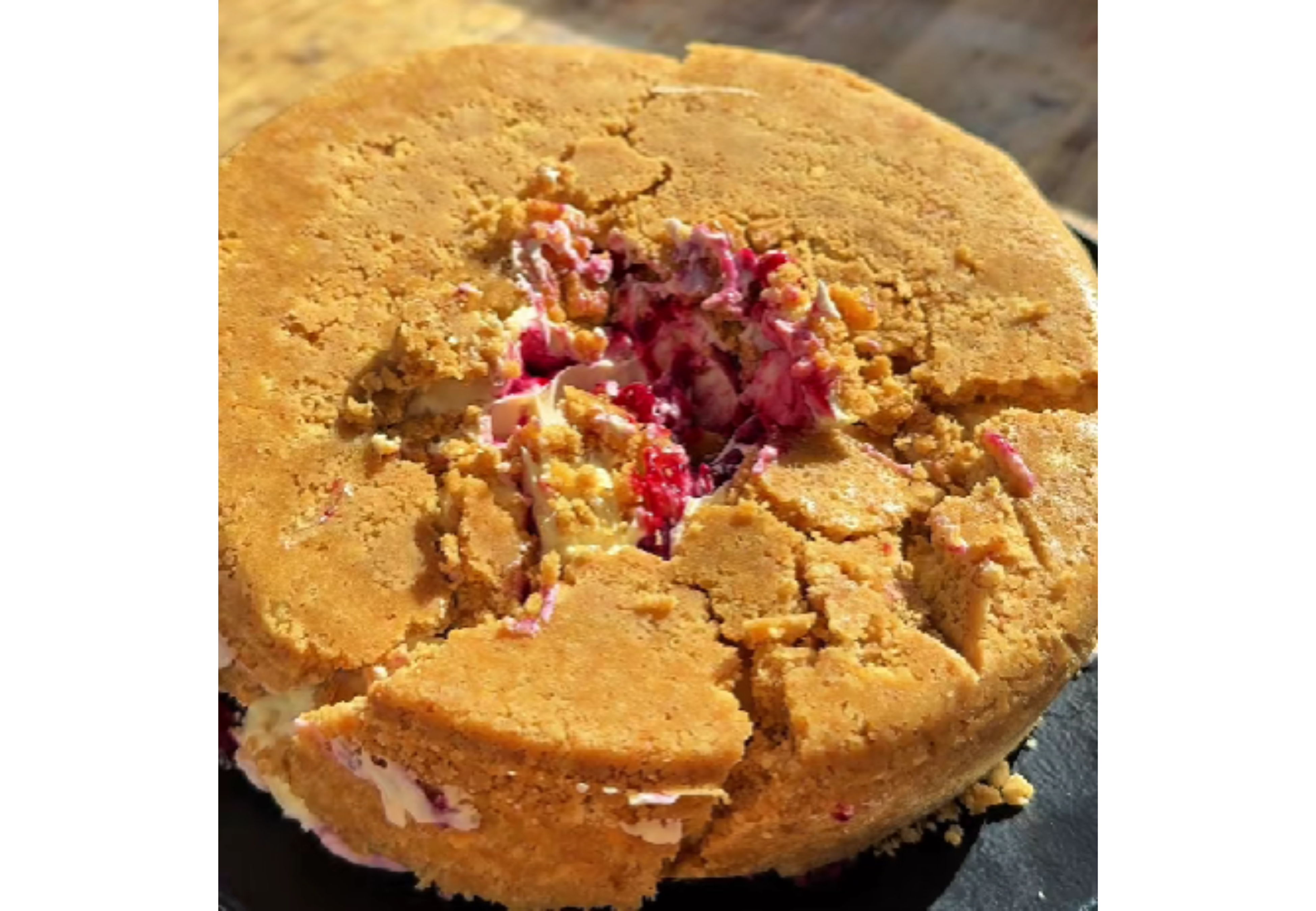 Así queda el cheesecake.