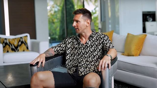 Messi en la entrevista en Olga, con Migue Granados (Captura)