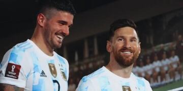 El divertido reclamo de Lionel Messi a Rodrigo De Paul.