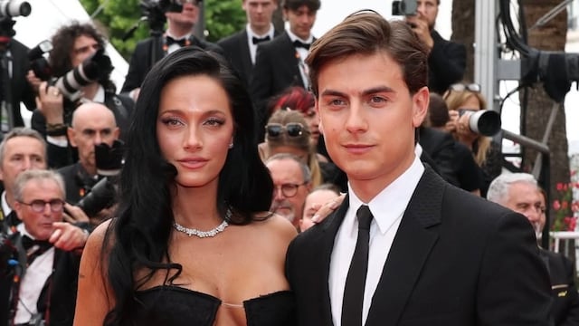 Oriana Sabatini y Paulo Dybala, radiantes en la alfombra roja del Festival de Cannes (Instagram).