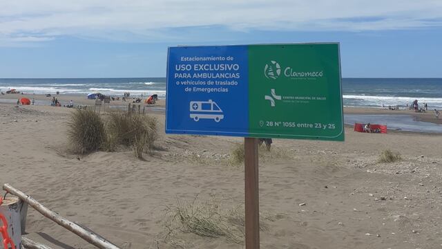 Claromecó cuenta con espacios exclusivos para el estacionamiento de ambulancias