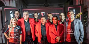 El grupo de cumbia participó hace poco en el festejo virtual por el aniversario de la fundación del club. (@lospalmeras_ok)