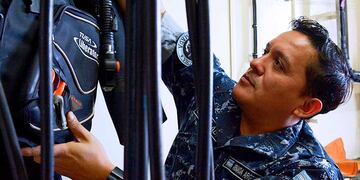 "Descubrí que el buceo es un trabajo diferente, selectivo desde su ingreso, y muy arriesgado", dice el suboficial jujeño.