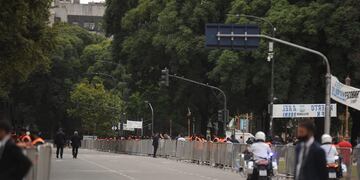 Cortes de tránsito en las inmediaciones del Congreso de la Nación por la apertura de las sesiones ordinarias 2021. (Federico López Claro)