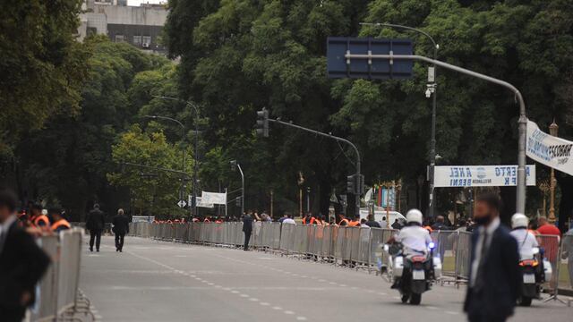 Cortes de tránsito en las inmediaciones del Congreso de la Nación por la apertura de las sesiones ordinarias 2021. (Federico López Claro)