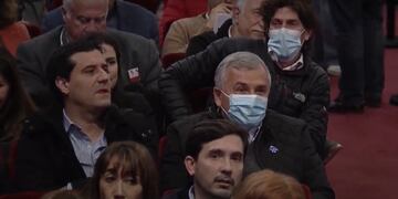 El gobernador de Jujuy y presidente partidario Gerardo Morales, fue figura central en la convocatoria concretada en La Plata.