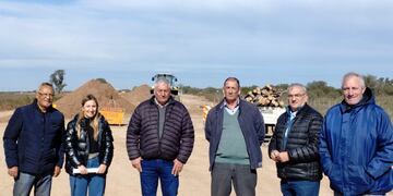Funcionarios recorrieron la obra de pavimento entre Aurelia y Bella Italia