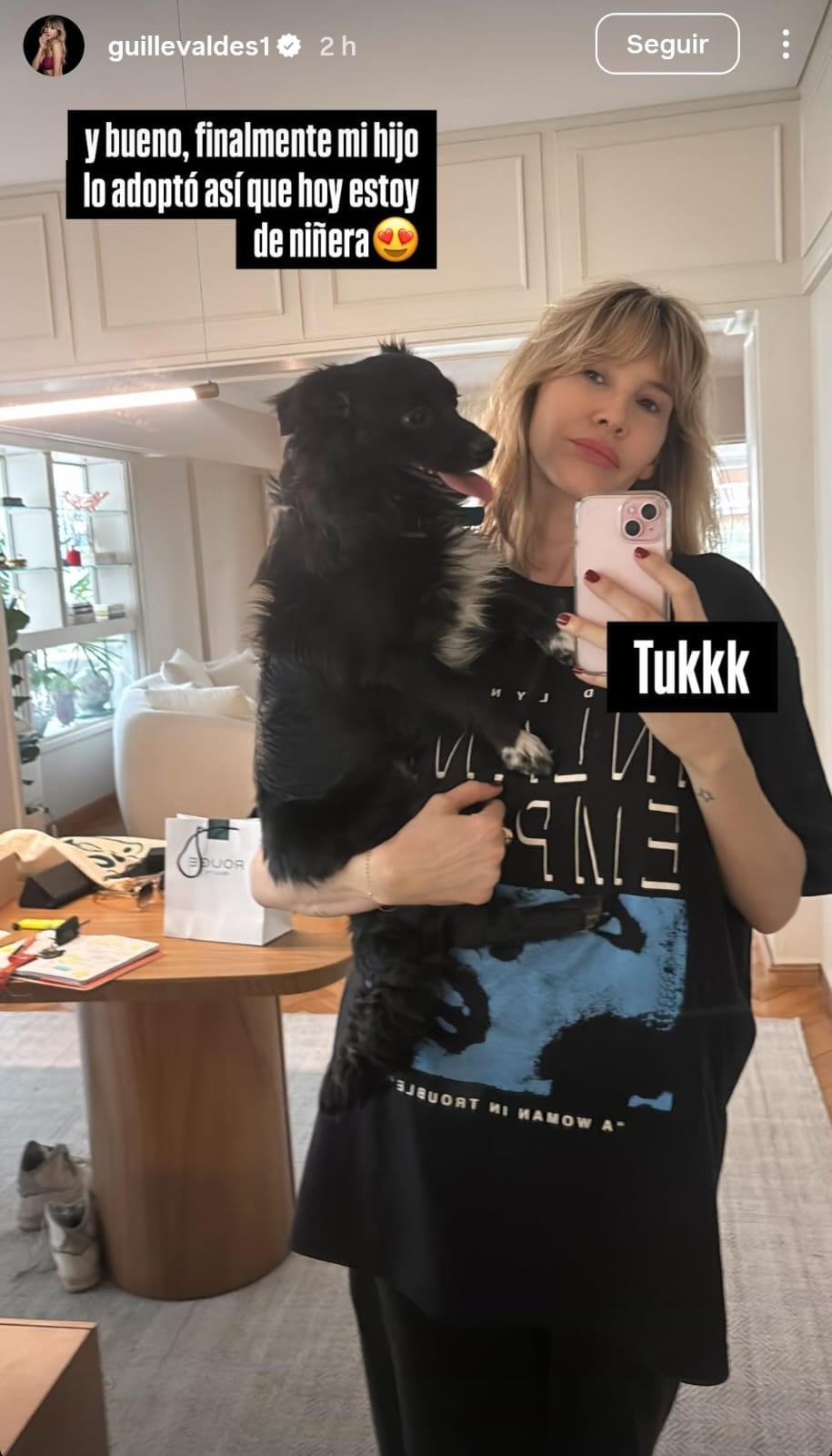 Guillermina Valdés cautivó miradas con un look muy rockero y dio cátedra de estilo: “Hoy estoy de niñera”
