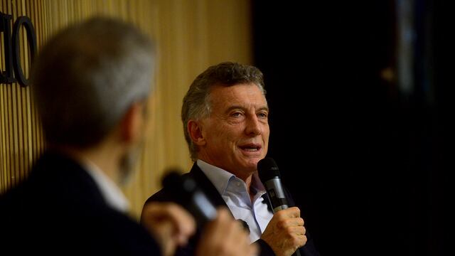 El expresidente Mauricio Macri disertó en la nueva sede de la Bolsa de Comercio de Córdoba. (Pedro Castillo / La Voz)
